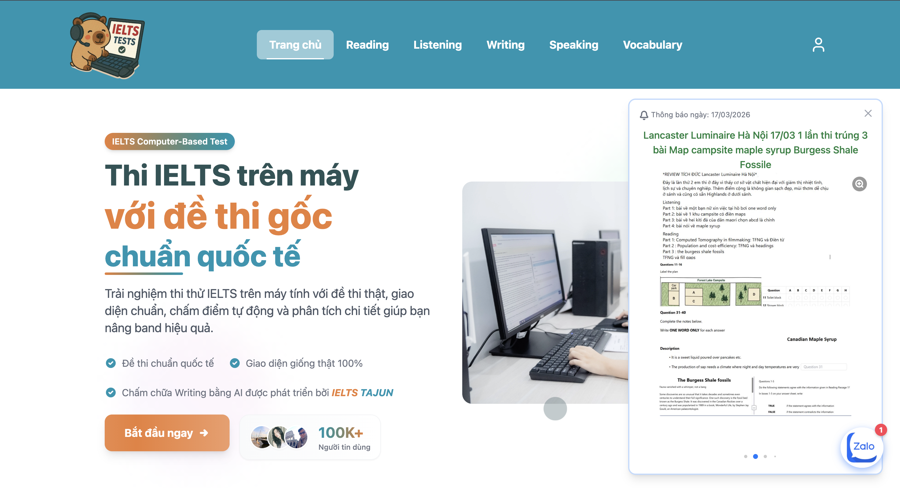 Ielts Practice System