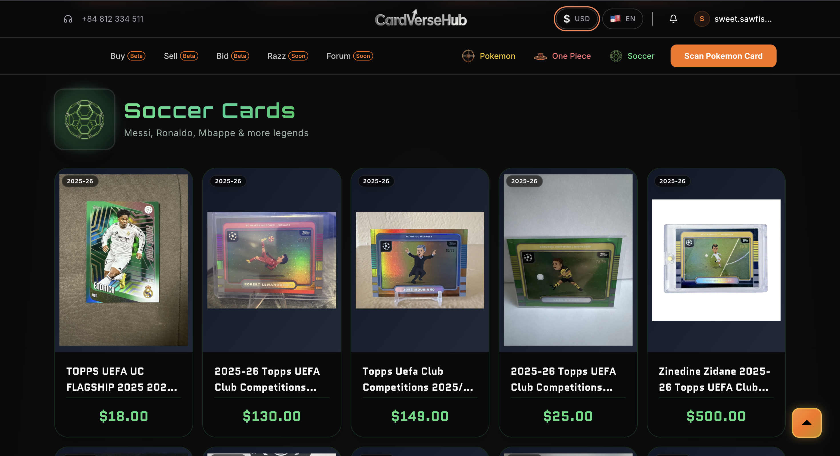 Trading cards Market Place